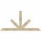 Ekena Millwork Saratoga Rough Sawn Timber Gable Bracket, Douglas Fir, 96"W x 48"H x 6"D x 6"F, 12/12 Pitch GBW096X48X0606SAR00RDF - alternate 1